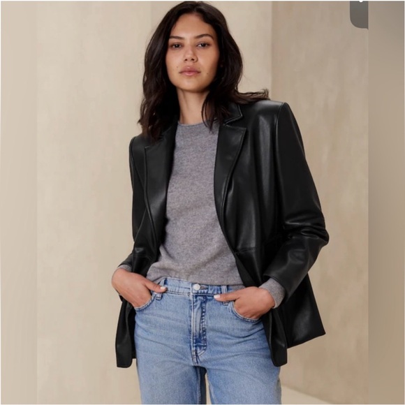 Rebecca Minkoff Jackets & Blazers - Rebecca Minkoff Faux Lambskin Leather Blazer Jacket Size XL